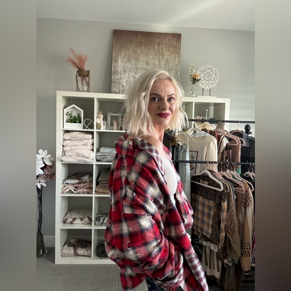Women’s POL 100% cotton shacket flannel